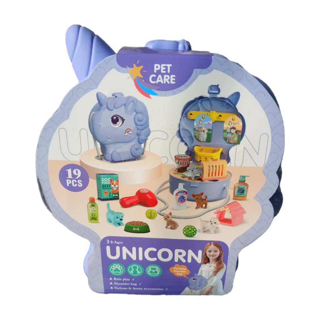 MALETA UNICORN - Maleta UNICORN - PET CARE de 19 piezas