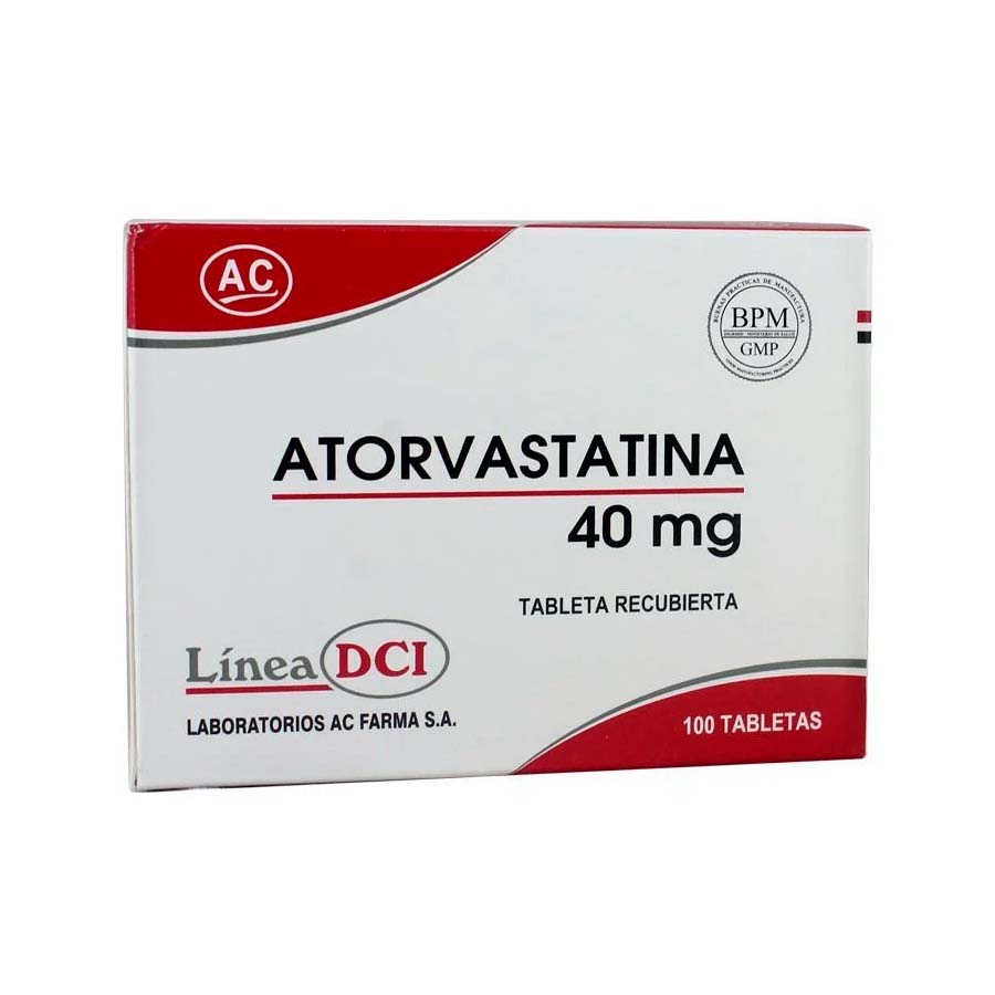 ATORVASTATINA IQFARMA - Tabletas recubiertas caja x 100  - 40 mg