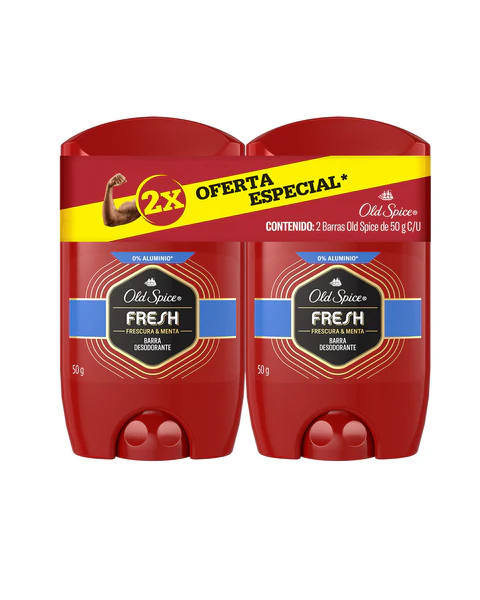 2X OFERTA ESPECIAL OLD SPICE FRESH - Oferta especial OLD SPICE x 2 barras desodorante FRESH x 50 g