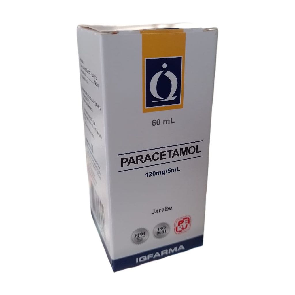 PARACETAMOL IQFARMA - Jarabe x 60 mL - 120 mg / 5 mL