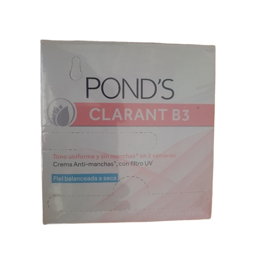 POND'S CLARANT B3 - Crema Anti manchas con filtro UV PIEL BALANCEADA A SECA x 10 g