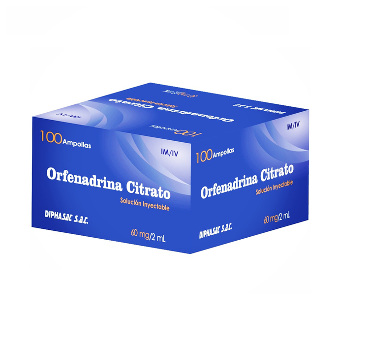 ORFENADRINA DANY - Solucion inyectable ampolla via I.M. - I.V. caja x 25 - 60 mg / 2 mL (copiar)