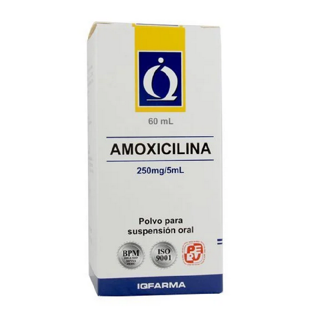 AMOXICILINA FARMINDUSTRIA - Polvo para suspension oral x 60 mL - 250 mg / 5 mL (copiar)