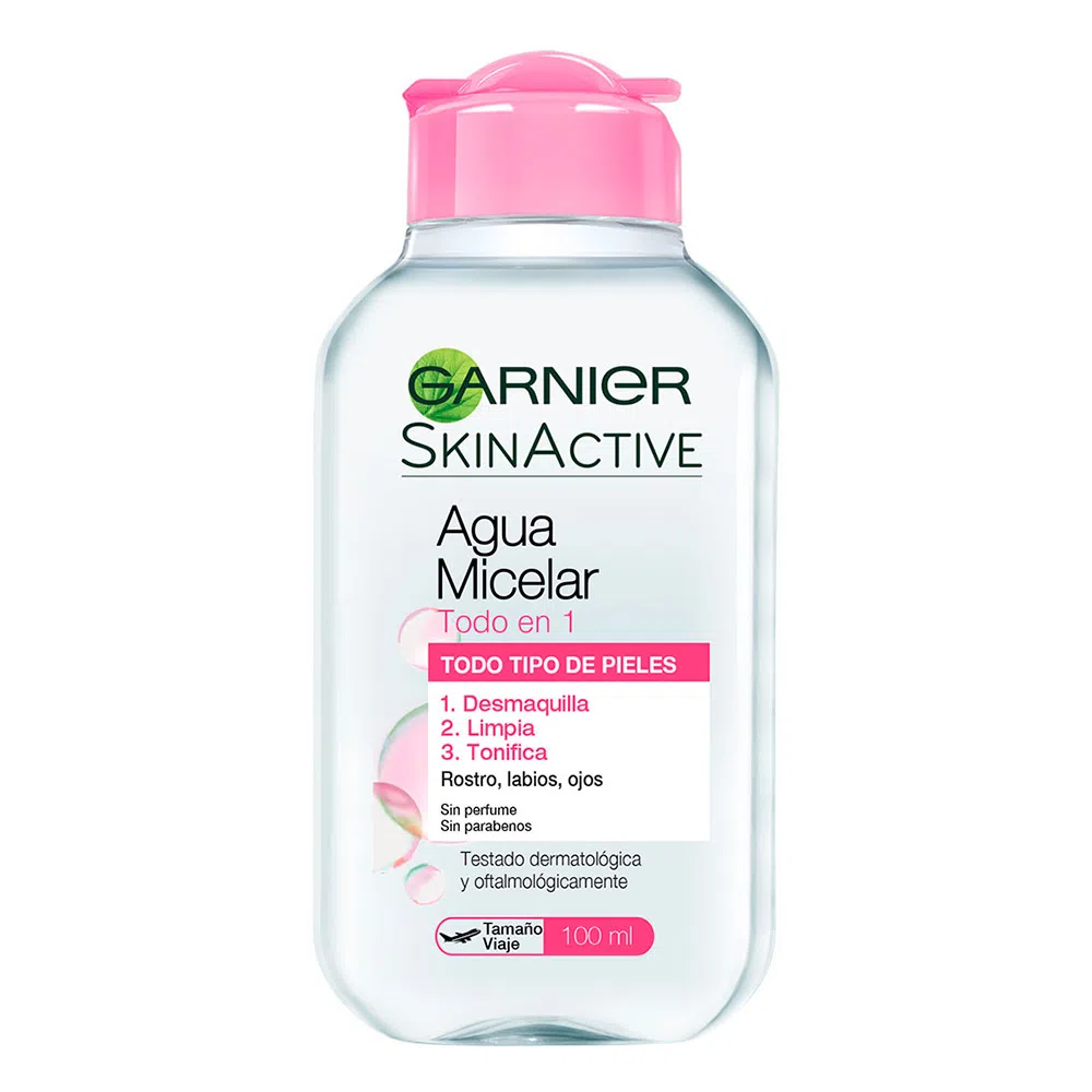 AGUA MICELAR - Agua micelar GARNIER SKIN ACTIVE - Desmaquilla, limpia y tonifica x 100 mL