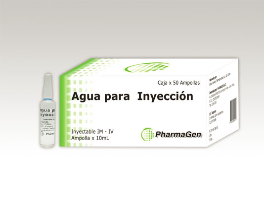 AGUA PARA INYECCION - Inyectable IM - IV Fco. x 5 mL