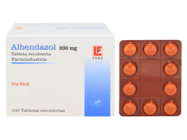 ALBENDAZOL FARMINDUSTRIA - Tab. rec. caja x 100  - 200 mg