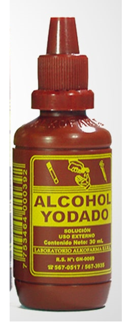 ALCOHOL YODADO - Solucion uso externo con aplicador x 30 mL