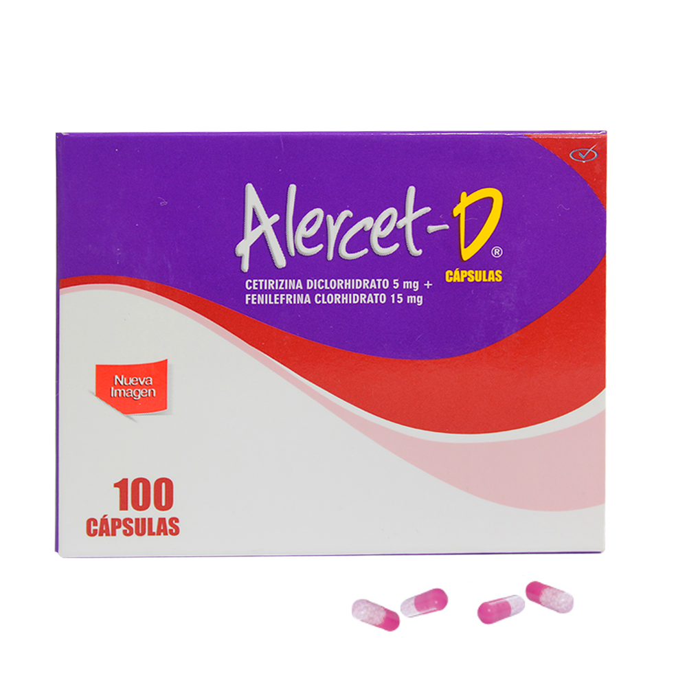 ALERCET - D - Cap. liberac. prolongada caja x 100 - 5 mg + 120 mg