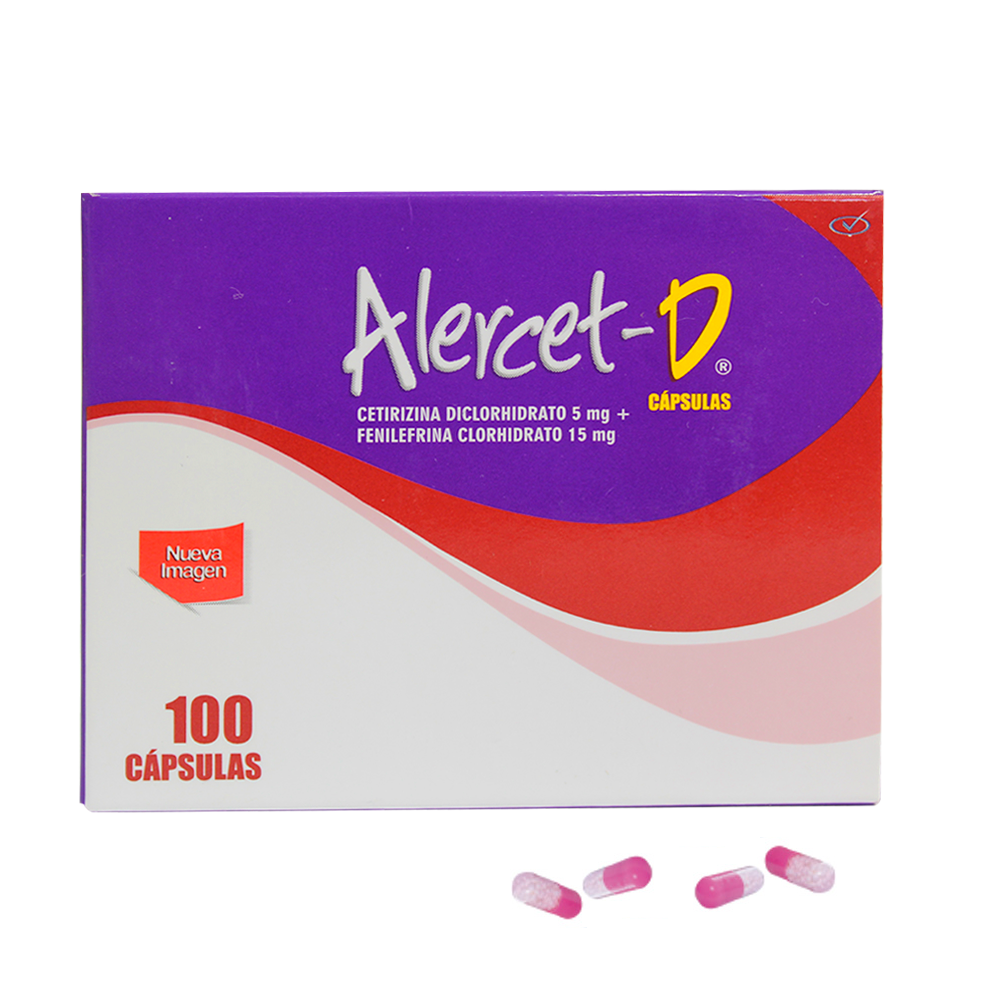 ALERCET - D - Capsulas de liberacion prolongada caja x 100 - 5 mg + 120 mg