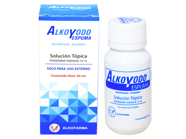 ALKOYODO ESPUMA - Sol. Topica Uso Externo x 60 mL