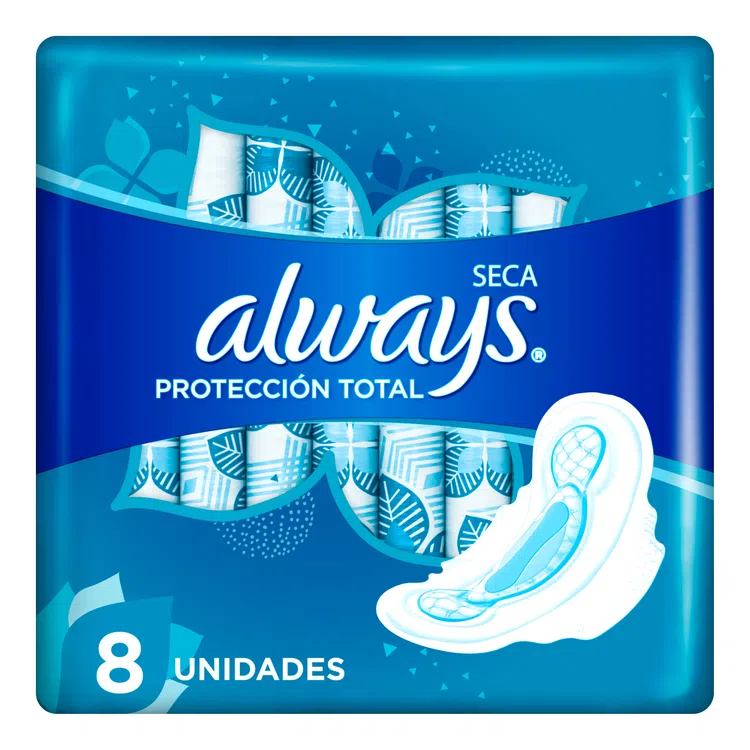 ALWAYS - Toallas femeninas ALWAYS - PROTECCION TOTAL - SECA x 8 unidades