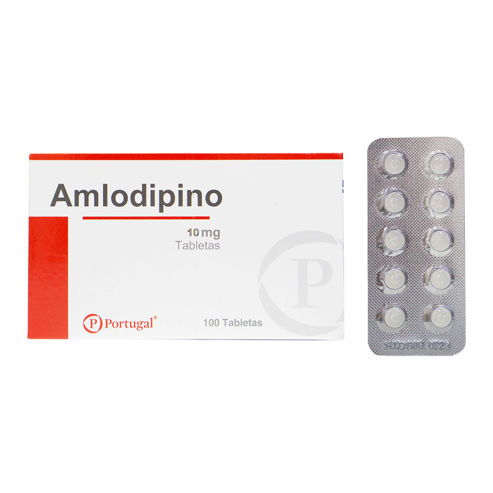 AMLODIPINO PORTUGAL - Tab. rec. caja x 100 - 10 mg