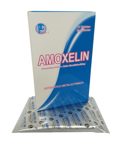 AMOXELIN - Tabletas recubiertas caja x 14 - 875 mg + 125 mg
