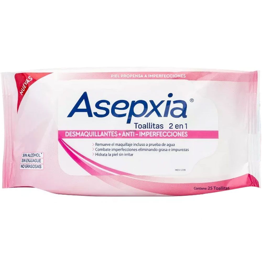 ASEPXIA TOALLITAS 2 EN 1 - Toallitas 2 en 1 LIMPIADORAS + ANTI - IMPERFECCIONES x 10