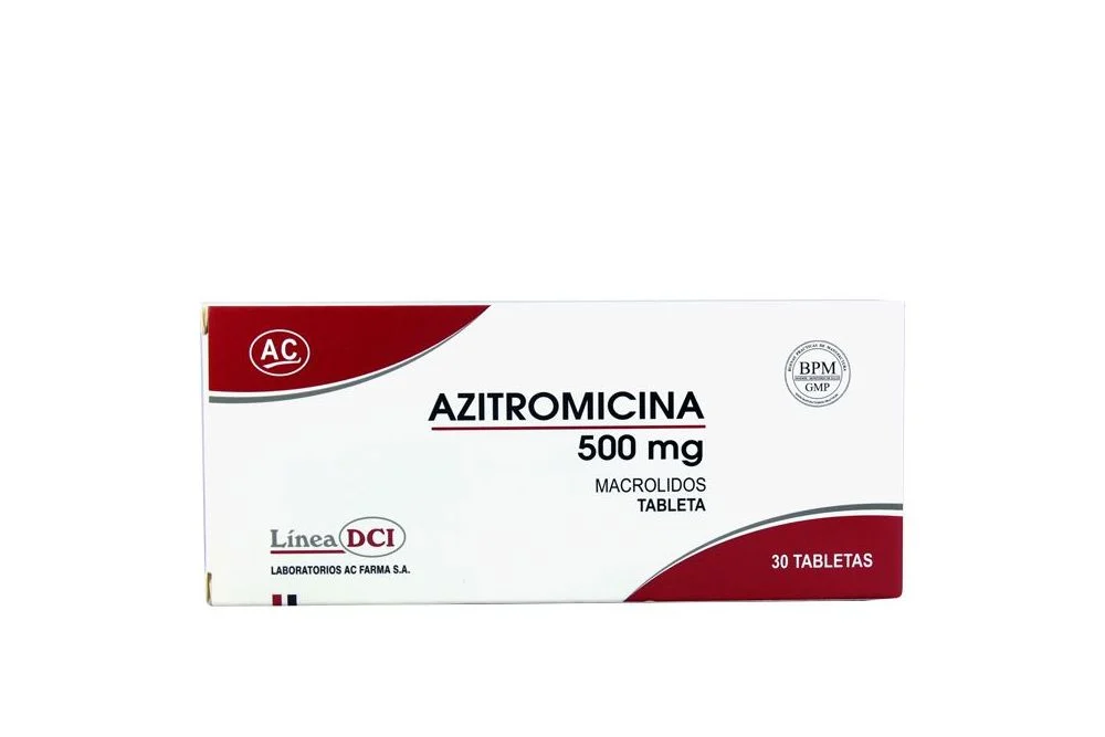 AZITROMICINA AC FARMA - Tab. caja x 30 - 500 mg