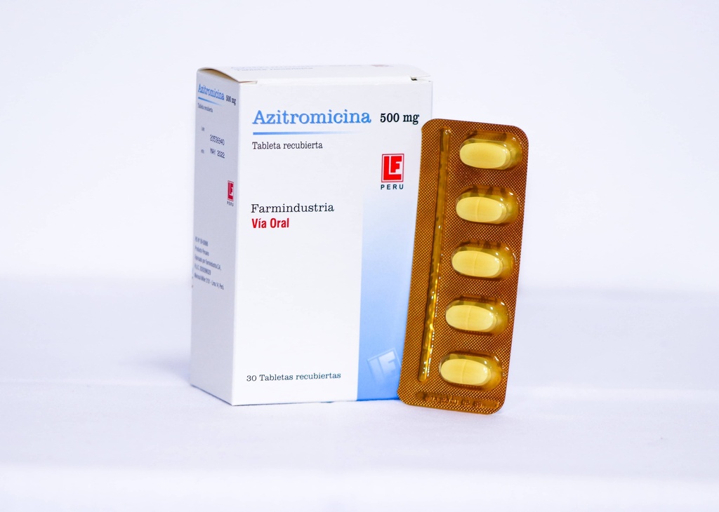 AZITROMICINA FARMINDUSTRIA - Tab. caja x 30  - 500 mg