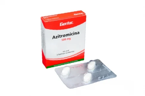 AZITROMICINA GENFAR - Tab. Recu. caja x 3  - 500 mg