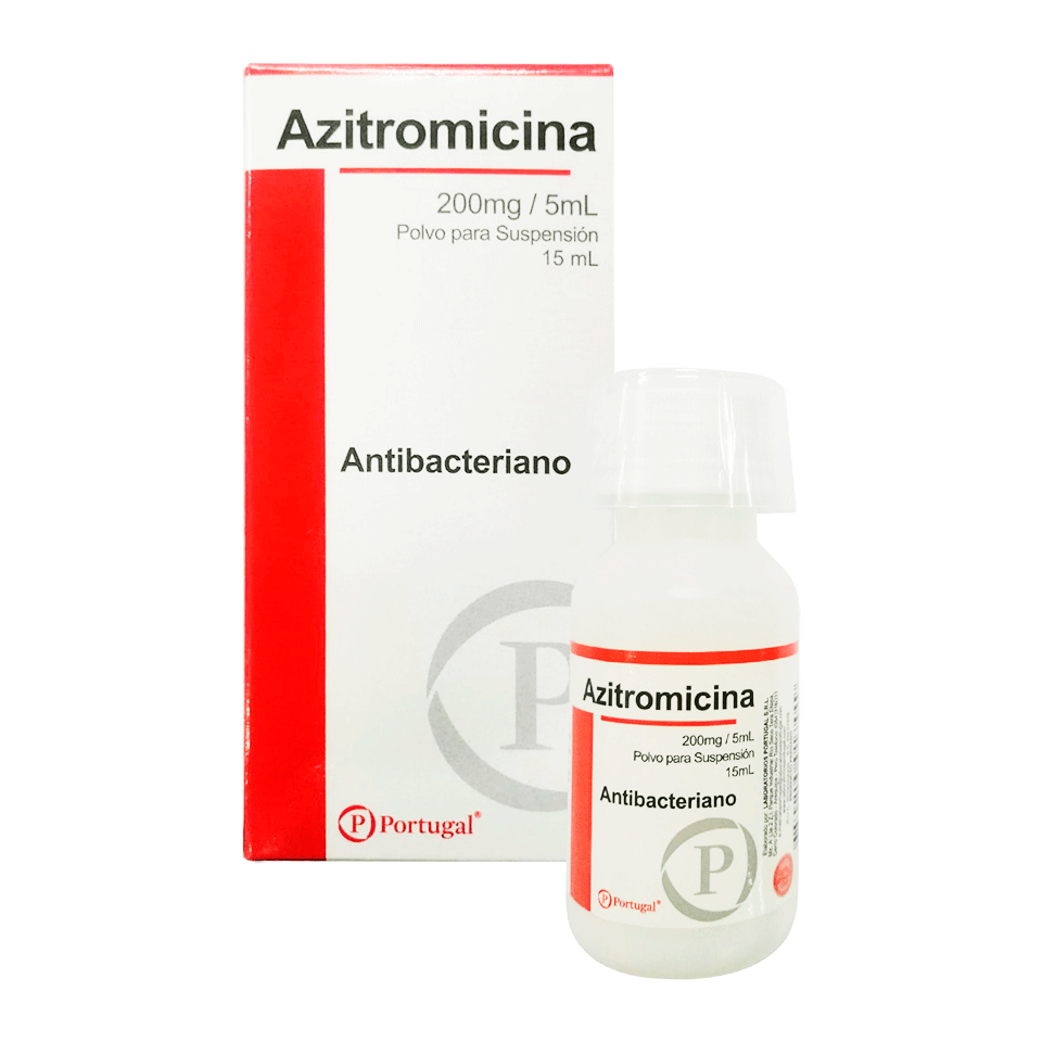 AZITROMICINA PORTUGAL - Polv. Susp. Fco. x 15 mL - 200 mg / 5 mL