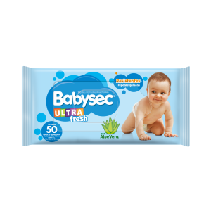 BABYSEC ULTRA FRESH - Toallitas humedas desechables CON ALOE VERA x 50