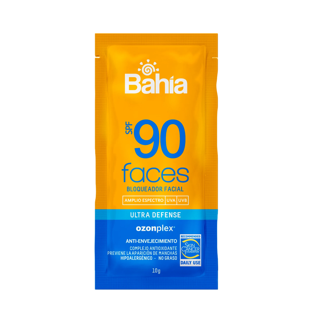 BAHIA FACES - Bloqueador Solar SPF 90 FACES ULTRA DEFENSE - OZONPLEX x 10 g