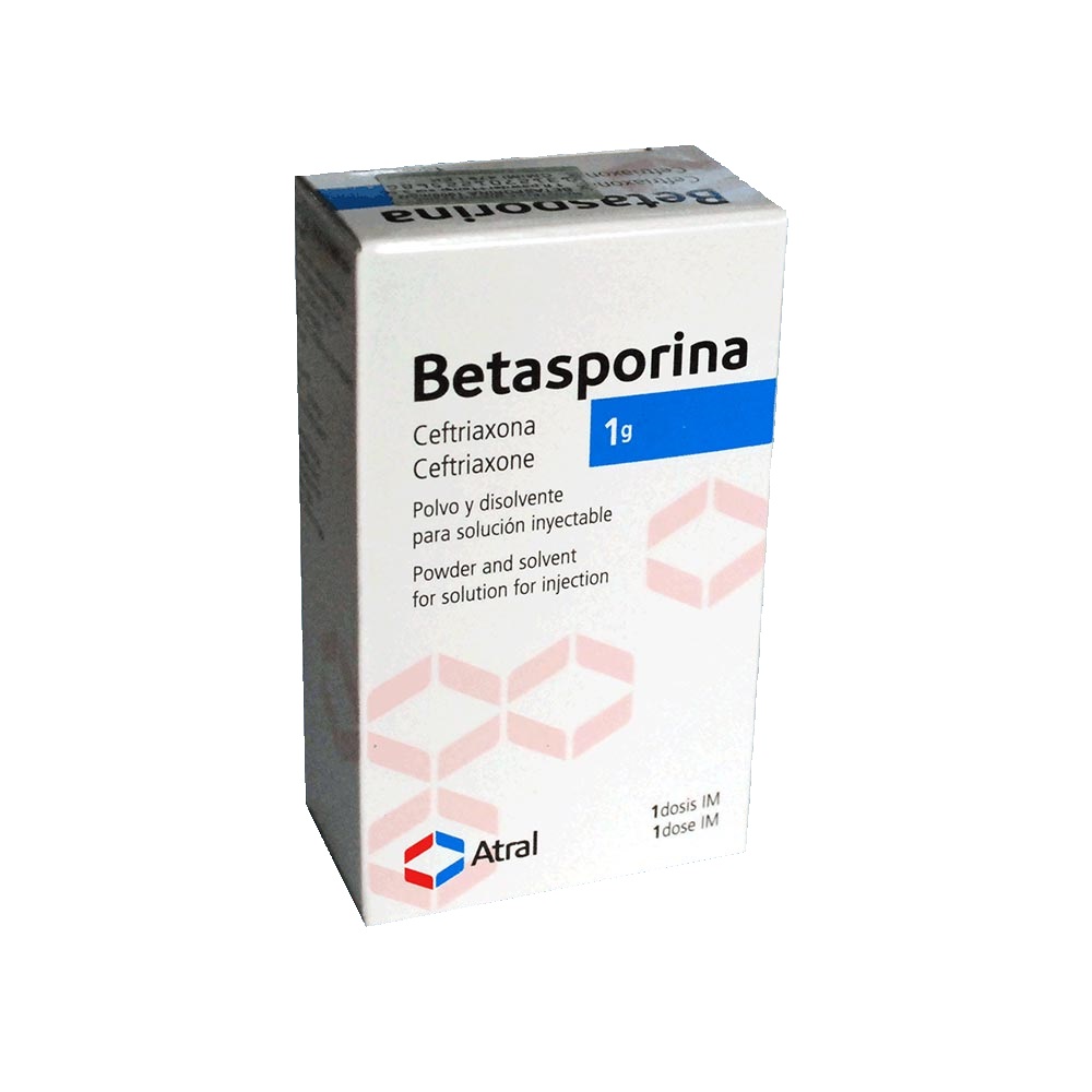 BETASPORINA - Solucion inyectable ampolla - polvo + disolvente via I.M. - 1 g