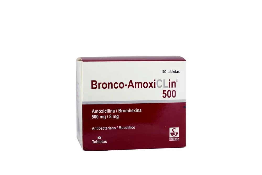 BRONCO  AMOXICLIN 500 - Tab. caja x 100 - 500 mg + 8 mg