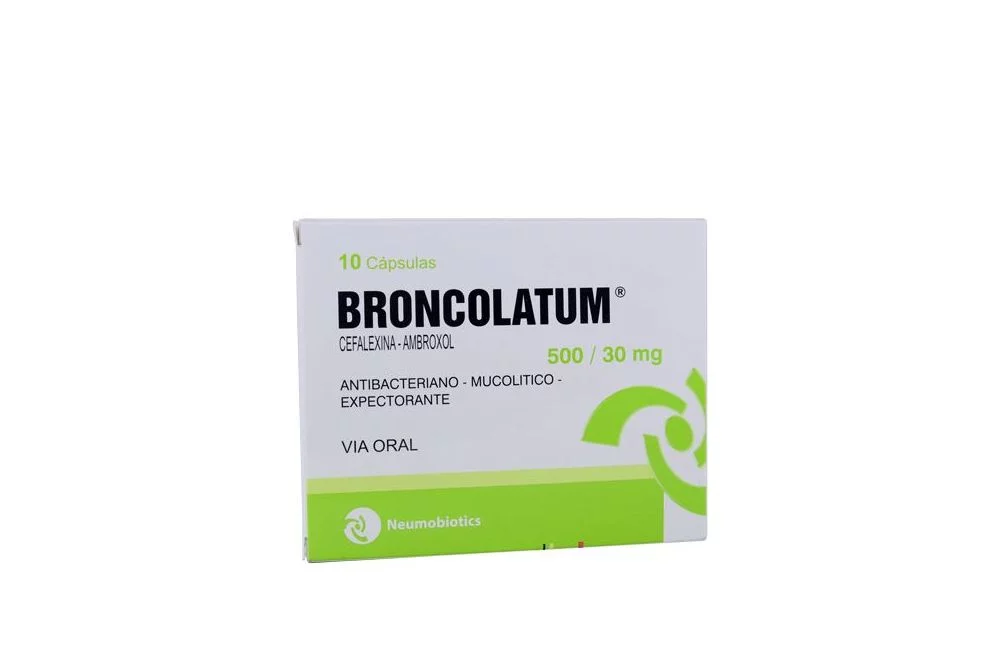 BRONCOLATUM - Caps. caja x 10 - 500 mg + 30 mg