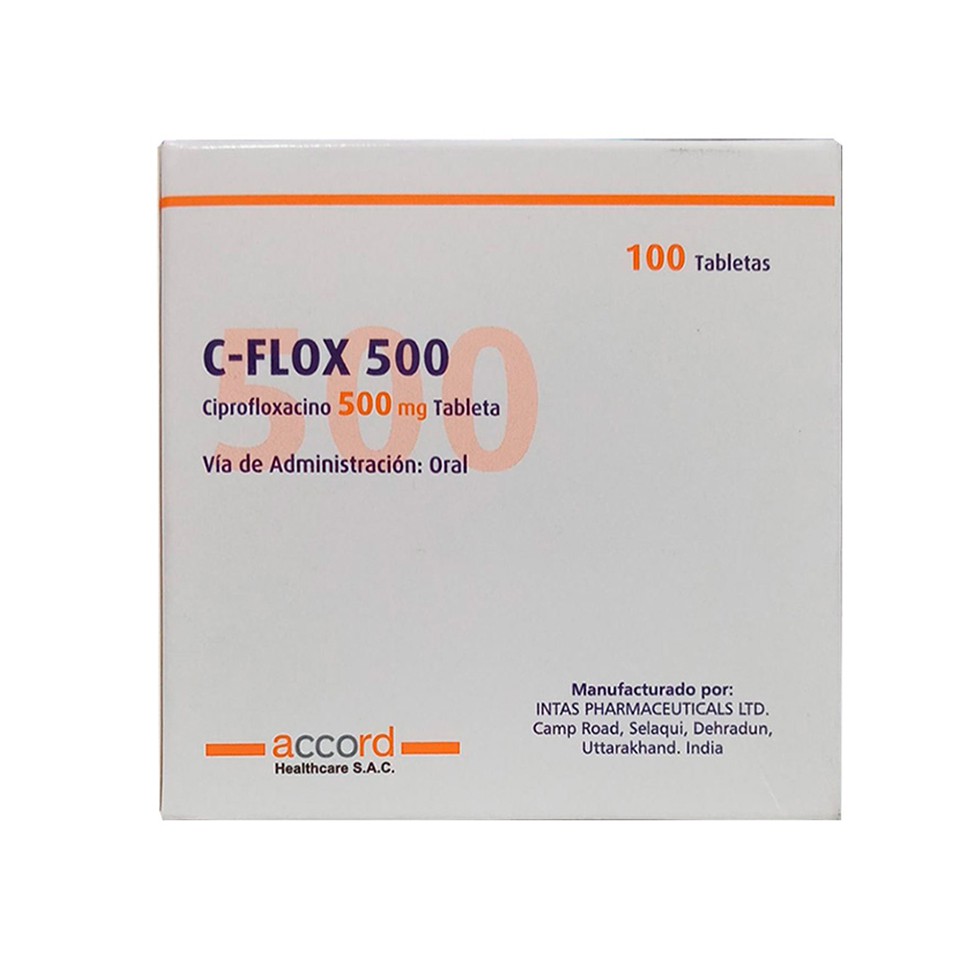 C - FLOX - Tab. caja x 100 - 500 mg