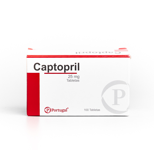 CAPTOPRIL PORTUGAL - Tabletas caja x 100 - 25 mg