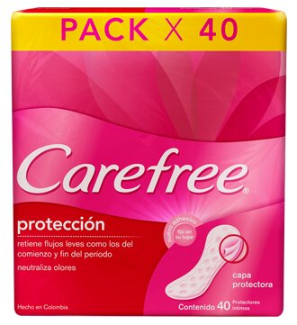 CAREFREE PROTECCION - Protectores intimos CAREFREE - perfumado x 40 unidades