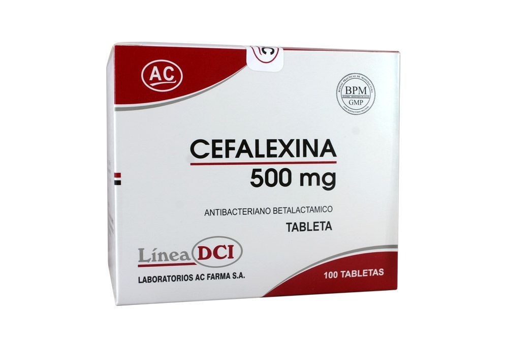 CEFALEXINA AC FARMA - Tab. caja x 100  - 500 mg