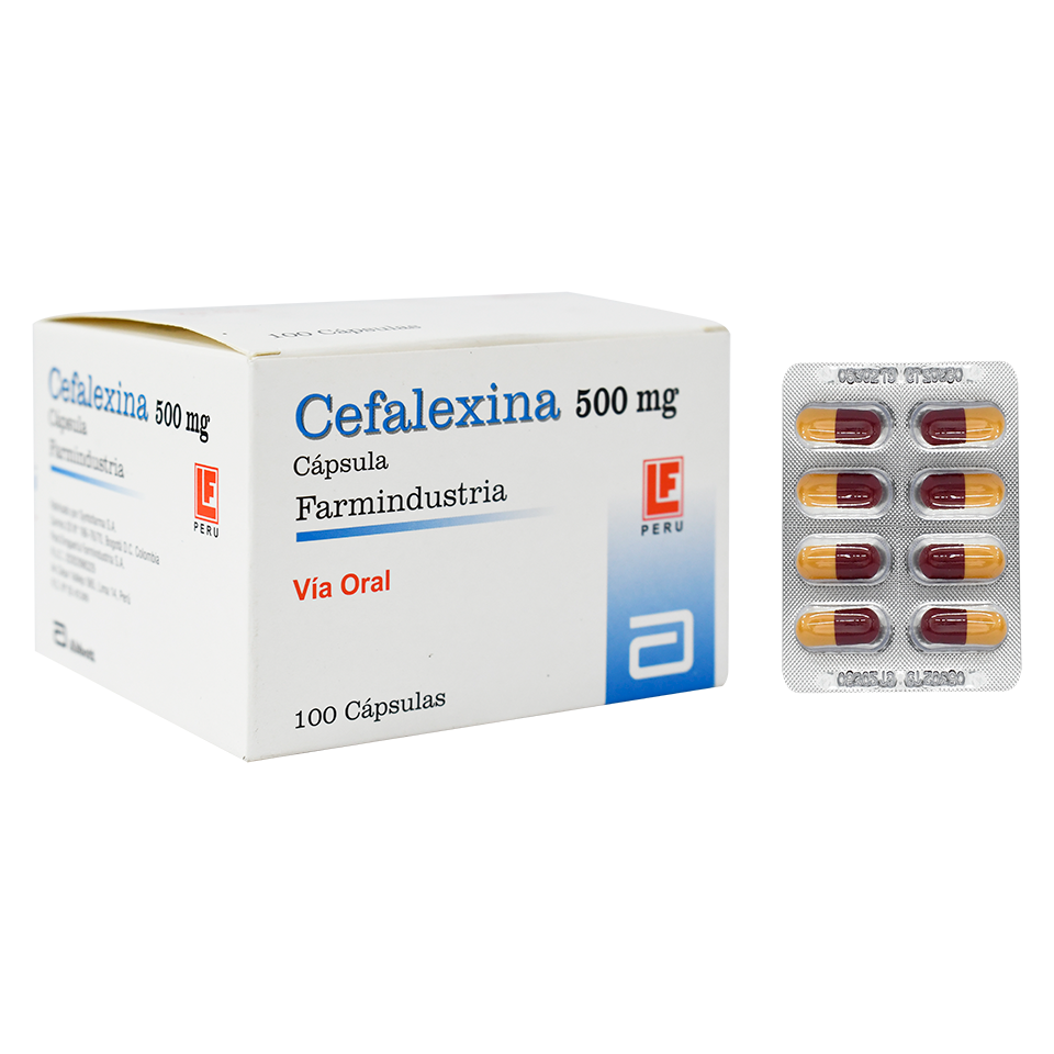 CEFALEXINA FARMINDUSTRIA - Capsulas caja x 100 - 500 mg