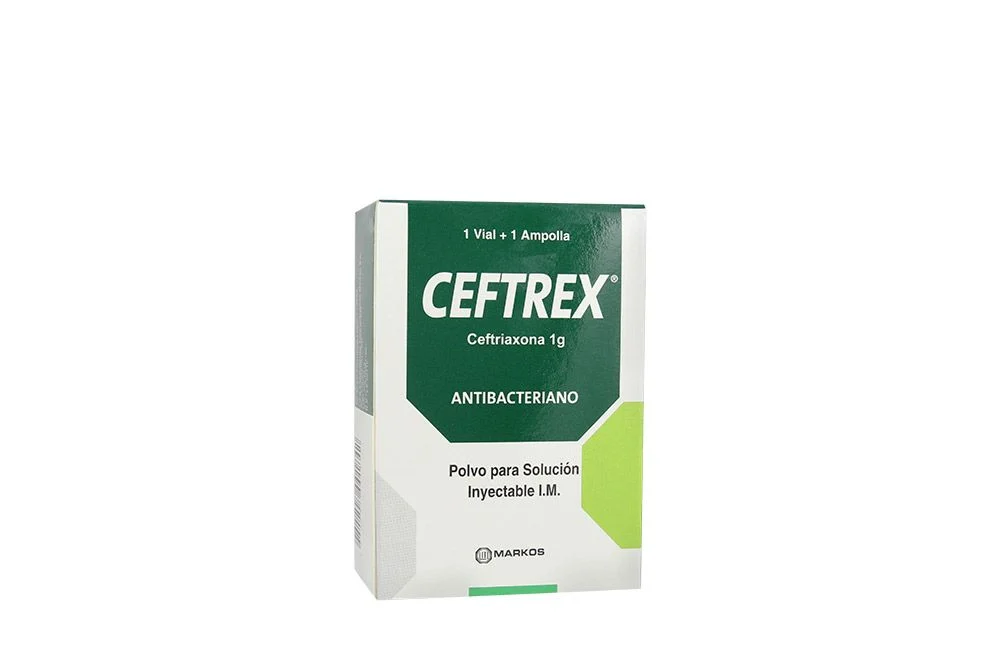 CEFTREX - Polvo para solucion inyectable ampolla via I.M. - 3.5 mL - 1 g