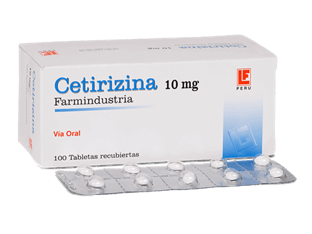 CETIRIZINA FARMINDUSTRIA - Tab. Recu. caja x 100  - 10 mg