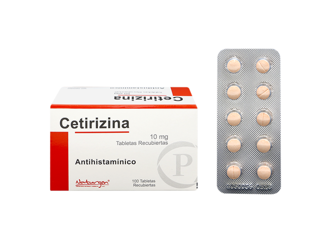 CETIRIZINA PORTUGAL - Tab. Recu. caja x 100  - 10 mg