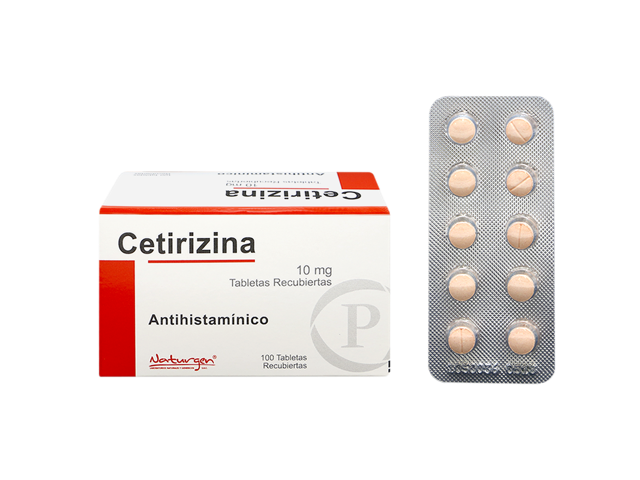 CETIRIZINA PORTUGAL - Tabletas recubiertas caja x 100  - 10 mg