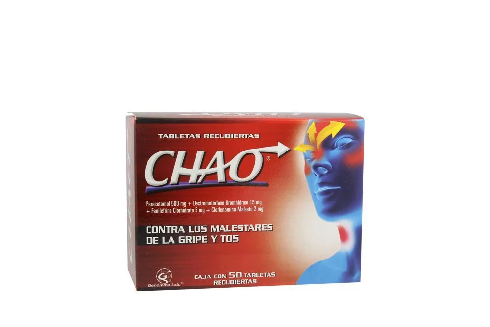 CHAO - Tab. caja x 100 - 500 mg + 15 mg + 5 mg + 2 mg