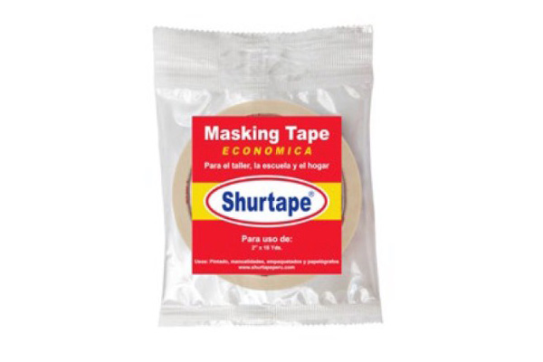 CINTA MASKINGTAPE - Cinta maskingtape Economica SHURTAPE 1/2&quot; x 15 yardas