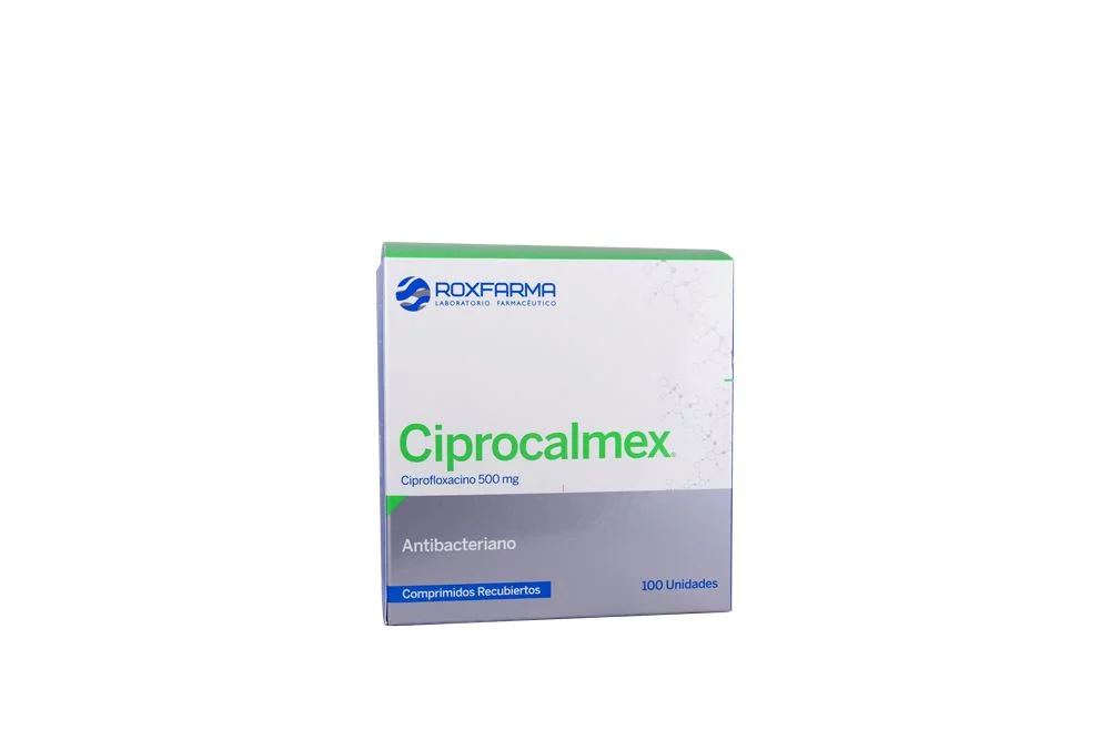 CIPROCALMEX F - Compri. rec. caja x 100 - 500 mg + 100 mg