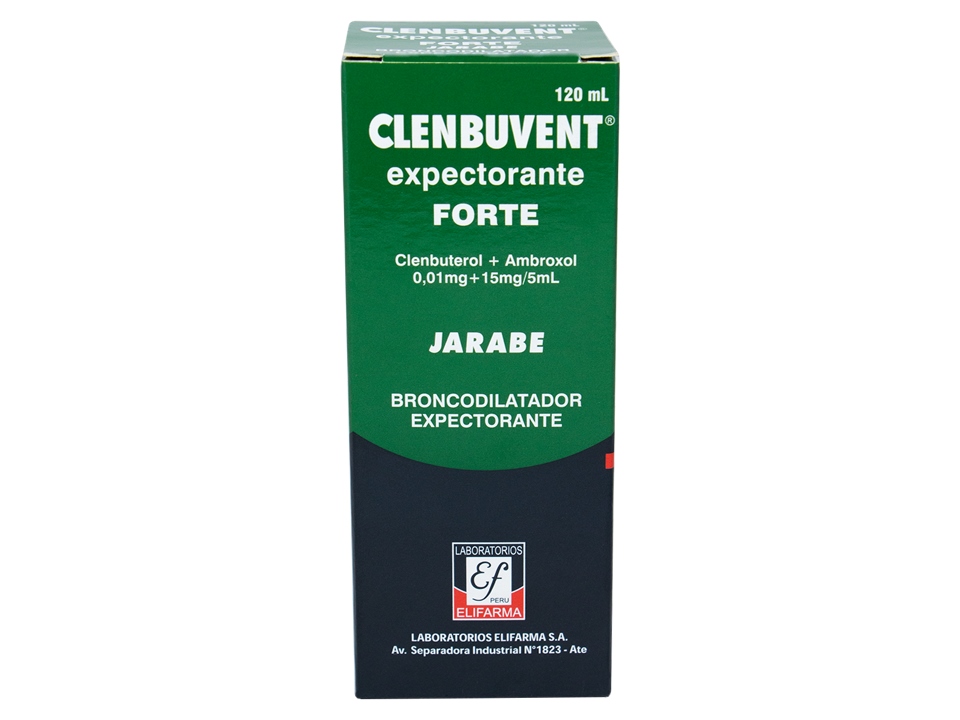 CLENBUVENT  EXPECTORANTE FORTE - Jbe.  Fco. x 120 mL - 0.01 mg + 15 mg / 5 mL