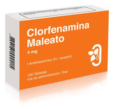 CLORFENAMINA MALEATO INDUQUIMICA - Tab. caja x 100  - 4 mg