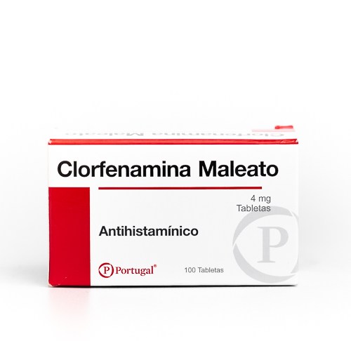 CLORFENAMINA MALEATO PORTUGAL - Tab. caja x 100  - 4 mg