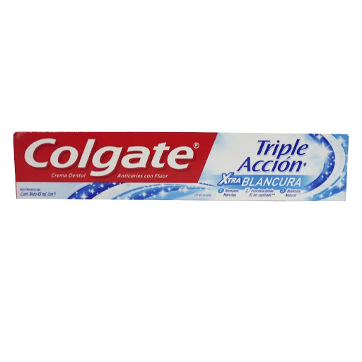 COLGATE TRIPLE ACCION EXTRA BLANCURA - Crema dental Anticaries con fluor 45 mL