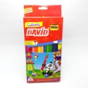 COLORES JUMBO x 12 - Colores Jumbo triangulares DAVID x 12