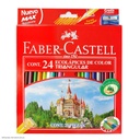 COLORES LARGOS x 12 - Colores largos triangulares FABER CASTELL  x 12