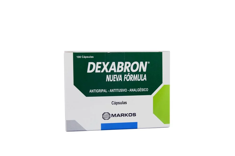 DEXABRON NUEVA FORMULA - Caps. caja x 100 - 10 mg + 2 mg + 5 mg + 325 mg