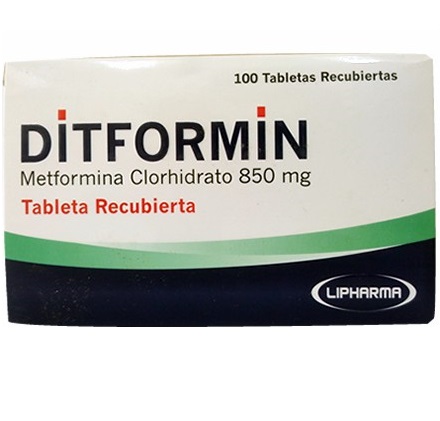 DITFORMIN - Tabs. Rec. caja x 100 - 850 mg