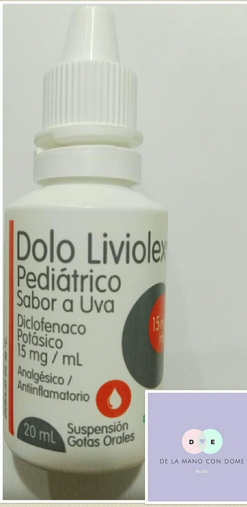 DOLO LIVIOLEX - Gotas sabor a uva x 20 mL - 15 mg / mL