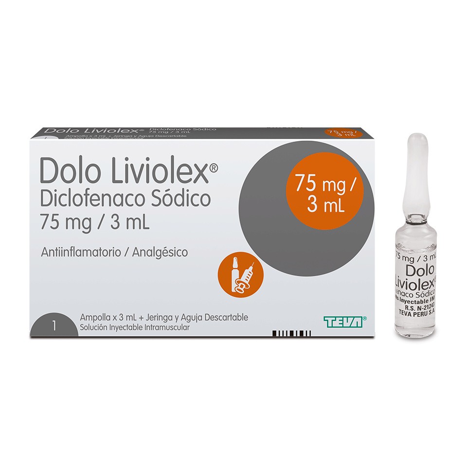 DOLO LIVIOLEX - Sol. inyect. ampolla via I.M. x 3 mL - 75 mg / 3 mL