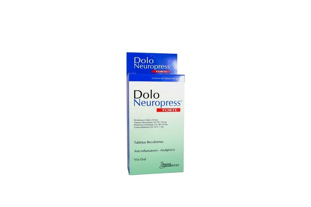 DOLO NEUROPRESS FORTE - Tab. caja x 60 - 50 mg + 50 mg + 50 mg + 1 mg